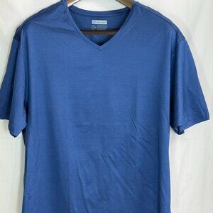 NWOT INC Perform Men's Cotton Jersey V-Neck Short Sleeve T-Shirt - Blue - XXL